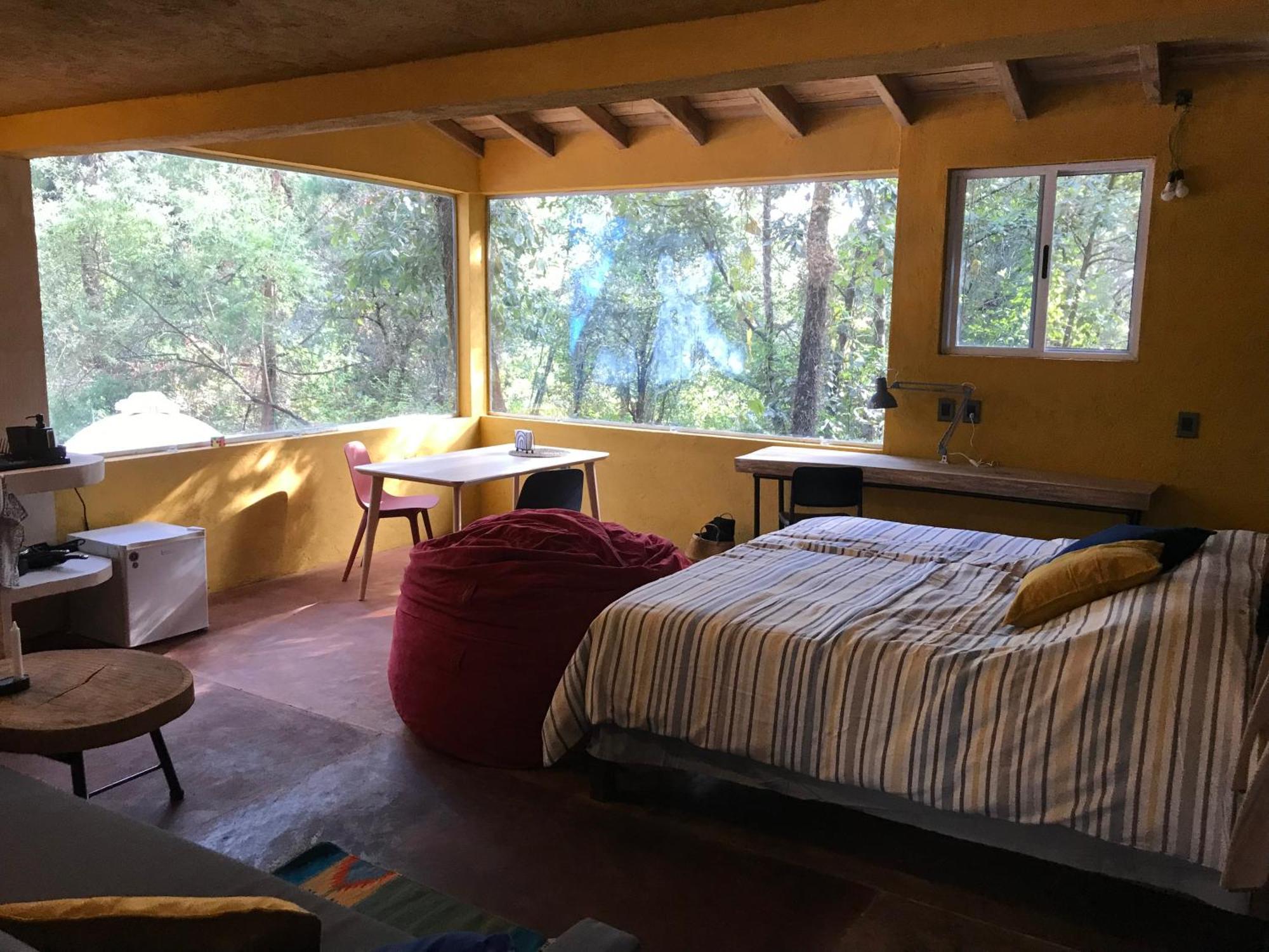 La Cabana Azul Al Fondo Del Bosque De Tepoztlan Exterior photo